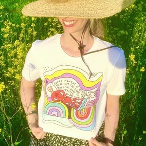 Original art tshirt funky rainbow angel shirt
